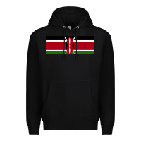Black kenya flag Premium Hoodie - artisFamous