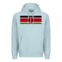 Blue Mist kenya flag Premium Hoodie - artisFamous