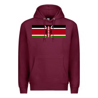 Burgundy kenya flag Premium Hoodie - artisFamous
