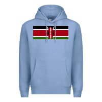 Colony Blue kenya flag Premium Hoodie - artisFamous
