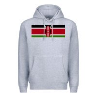 Heather Grey kenya flag Premium Hoodie - artisFamous