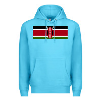 Ocean Blue kenya flag Premium Hoodie - artisFamous