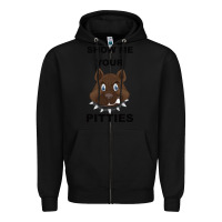 Black Show Me Your Pitties Zipper Hoodie - Bettercallsaul