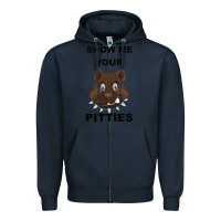 Navy Show Me Your Pitties Zipper Hoodie - Bettercallsaul