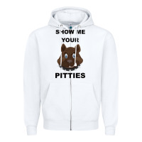 White Show Me Your Pitties Zipper Hoodie - Bettercallsaul