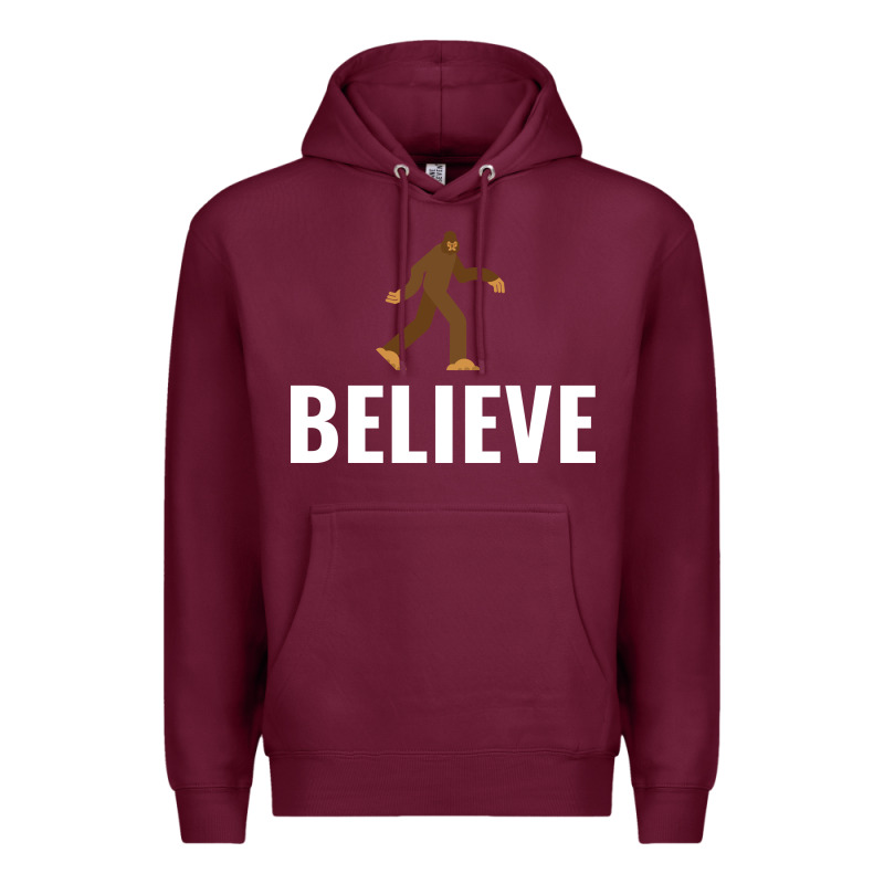 Believe Bigfoot White Premium Hoodie by artisFamous | Teevron