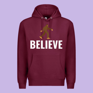 Believe Bigfoot White Premium Hoodie Designed By Artisfamous