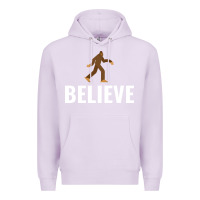 Lilac believe bigfoot white Premium Hoodie - artisFamous
