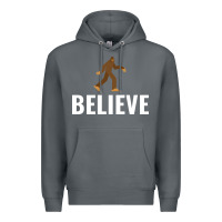 Rock believe bigfoot white Premium Hoodie - artisFamous