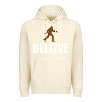 Sandshell believe bigfoot white Premium Hoodie - artisFamous