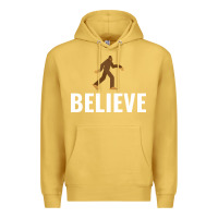 Antique Gold believe bigfoot white Premium Hoodie - artisFamous