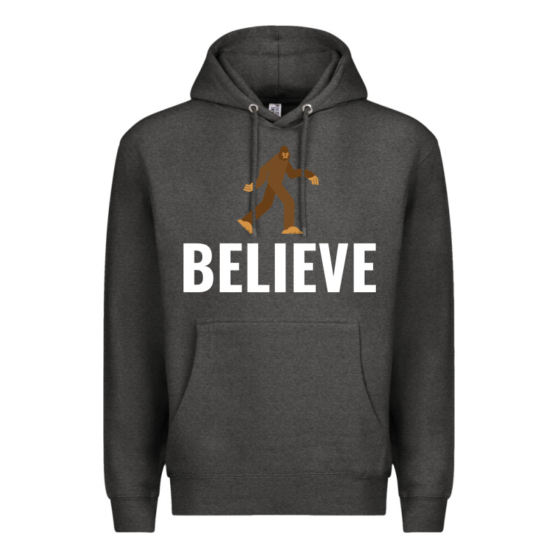 Believe Bigfoot White Premium Hoodie by artisFamous | Teevron