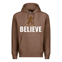 Chestnut believe bigfoot white Premium Hoodie - artisFamous