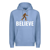 Colony Blue believe bigfoot white Premium Hoodie - artisFamous