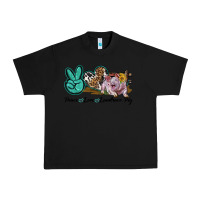 Black Peace Love Landrace Pig Urban Heavy Tee - LillyAllenDesigns