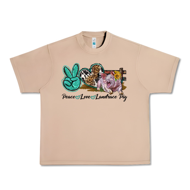 Peace Love Landrace Pig Urban Heavy Tee by LillyAllenDesigns | Teevron