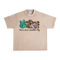 French Oak Peace Love Landrace Pig Urban Heavy Tee - LillyAllenDesigns