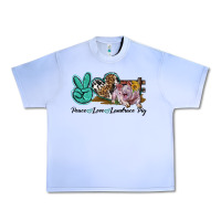 Grape Ice Peace Love Landrace Pig Urban Heavy Tee - LillyAllenDesigns
