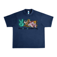 Navy Peace Love Landrace Pig Urban Heavy Tee - LillyAllenDesigns