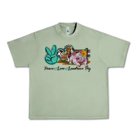Oil Green Peace Love Landrace Pig Urban Heavy Tee - LillyAllenDesigns