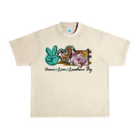 Sandshell Peace Love Landrace Pig Urban Heavy Tee - LillyAllenDesigns