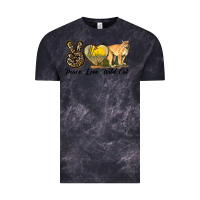 Cloud Black Peace Love Wild cat Vintage Tee - LillyAllenDesigns