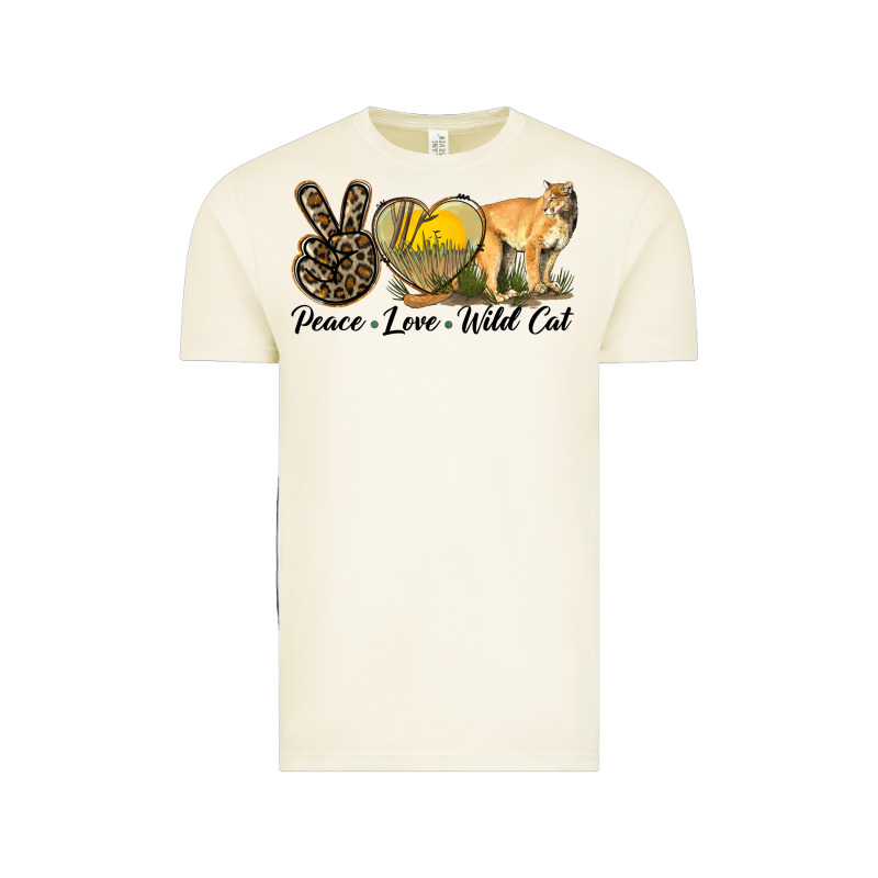 Peace Love Wild Cat Vintage Tee by LillyAllenDesigns | Teevron