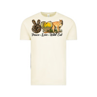 Vintage Arctic Peace Love Wild cat Vintage Tee - LillyAllenDesigns