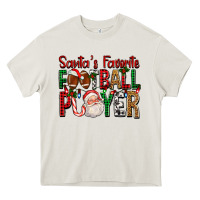 Santa's Favorite Football Player For Christmas Heavy Core Tee | Teevron