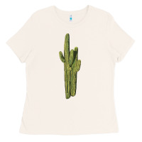 Bone saguaro cactus Ladies Tee - LillyAllenDesigns