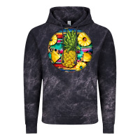 Cloud Black pineapple leopard Vintage Hoodie - BarkalooDesign