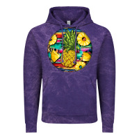 Cloud Purple pineapple leopard Vintage Hoodie - BarkalooDesign