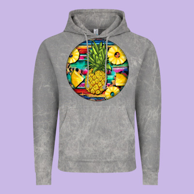 Pineapple Leopard Vintage Hoodie Designed By Barkaloodesign