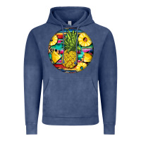 Vintage Denim pineapple leopard Vintage Hoodie - BarkalooDesign