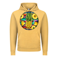 Vintage Mustard pineapple leopard Vintage Hoodie - BarkalooDesign