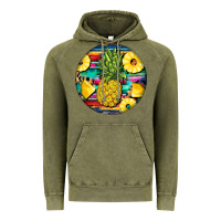 Vintage Olive pineapple leopard Vintage Hoodie - BarkalooDesign