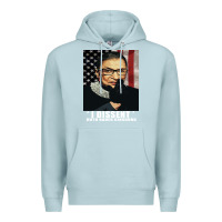Blue Mist Notorious R.B.G. Funny Progressive, Liberal Ruth Bader Ginsburg Premium Hoodie - artisFamous