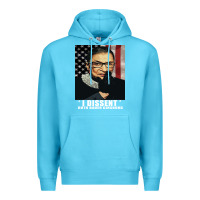 Ocean Blue Notorious R.B.G. Funny Progressive, Liberal Ruth Bader Ginsburg Premium Hoodie - artisFamous