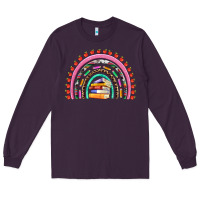Plum teacher pen apple books rainbow Long Sleeve Tee - Artiststas