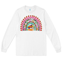 White teacher pen apple books rainbow Long Sleeve Tee - Artiststas