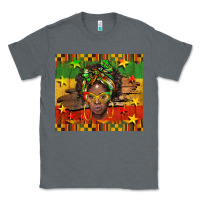 Charcoal Heather juneteenth black women  tumbler Classic Tee - BarkalooDesign
