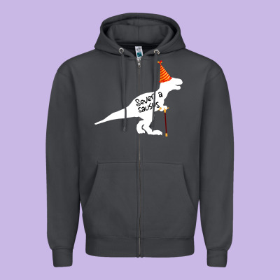 Seven A Saurus Zipper Hoodie Designed By Bettercallsaul