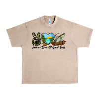 French Oak Camouflage Peace Love Striped Bass Urban Heavy Tee - LillyAllenDesigns