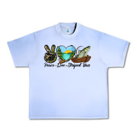 Grape Ice Camouflage Peace Love Striped Bass Urban Heavy Tee - LillyAllenDesigns