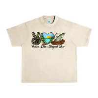 Camouflage Peace Love Striped Bass Urban Heavy Tee | Teevron