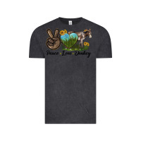 Vintage Black Peace Love Donkey Vintage Tee - LillyAllenDesigns