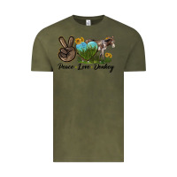 Vintage Olive Peace Love Donkey Vintage Tee - LillyAllenDesigns