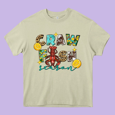Crawfish Season 2 Heavy Core Tee Designed By Fadigitalartstudio