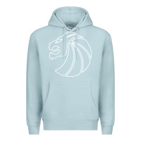 Blue Mist outline seven lions Premium Hoodie - artisFamous