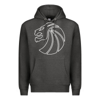 Charcoal Heather outline seven lions Premium Hoodie - artisFamous